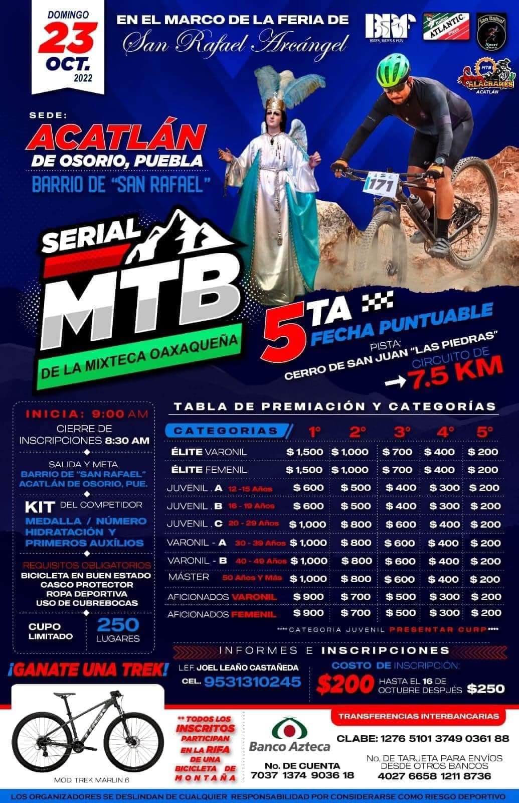 Donde hay carreras el 23 de octubre en Puebla de MTB