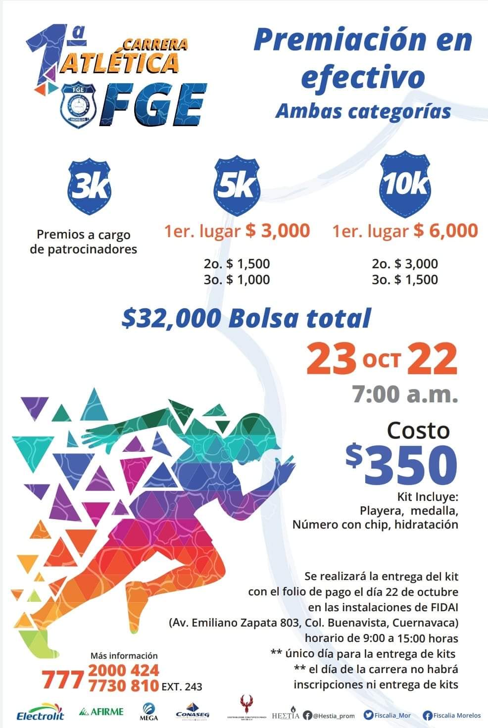 Donde hay carreras el 23 de octubre en Cuernavaca Morelos